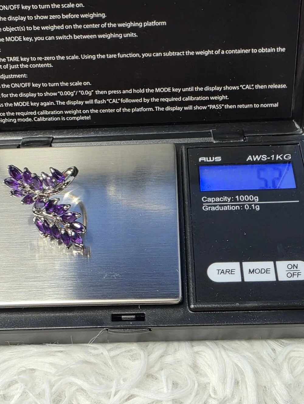 Amethyst Marquise Sterling Silver Bypass Ring